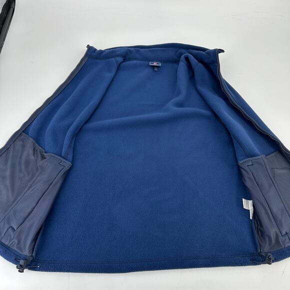 Vineyard Vines fleece vest Men’s size small navy blue full zip preppy - Picture 5 of 8